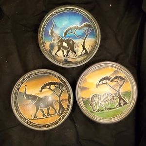 African etched soapstone mini bowls